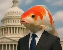 Koi fish at the Capitol Building