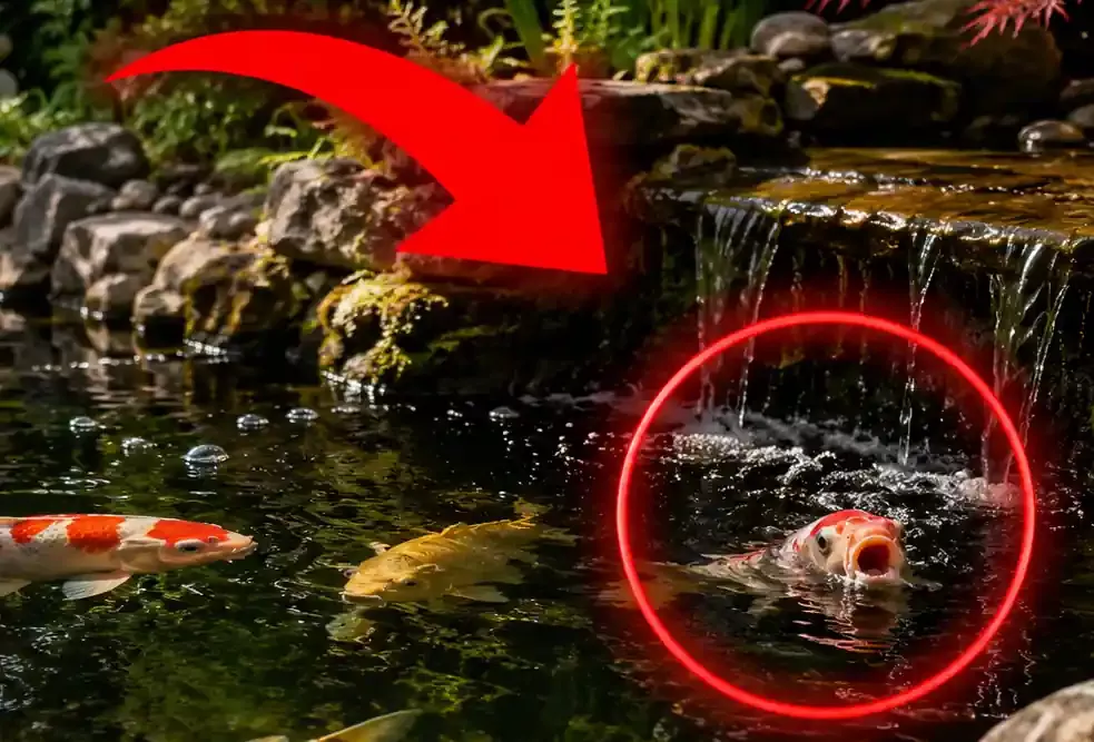 Koi pond red flags